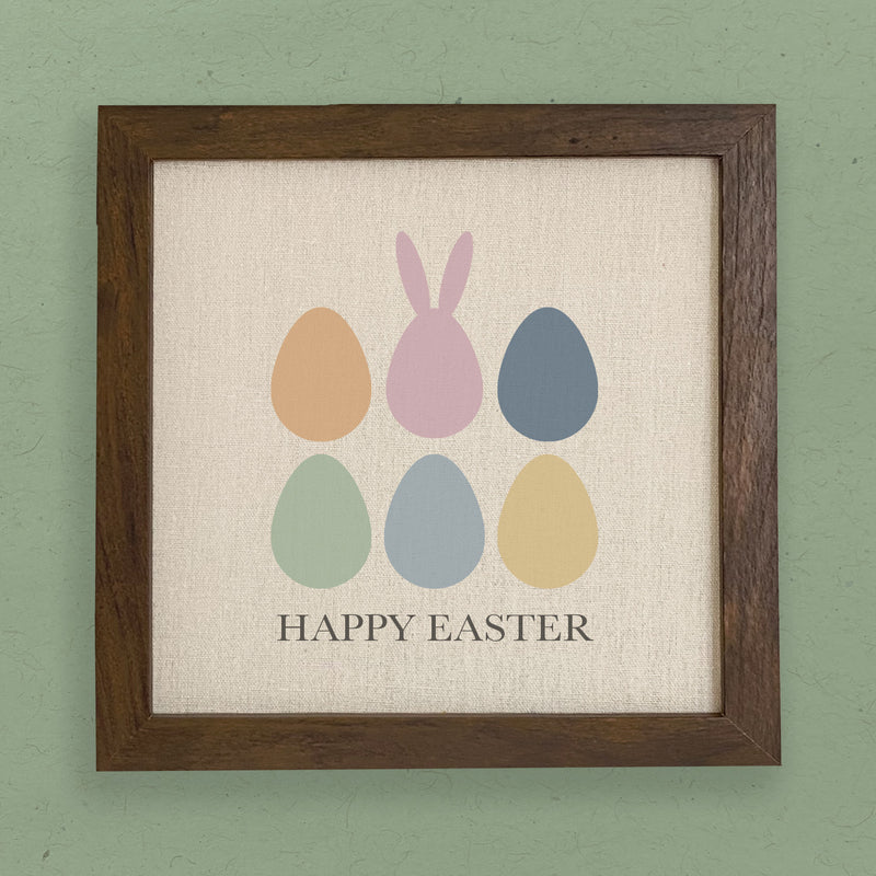 Happy Easter Eggs - Framed Sign