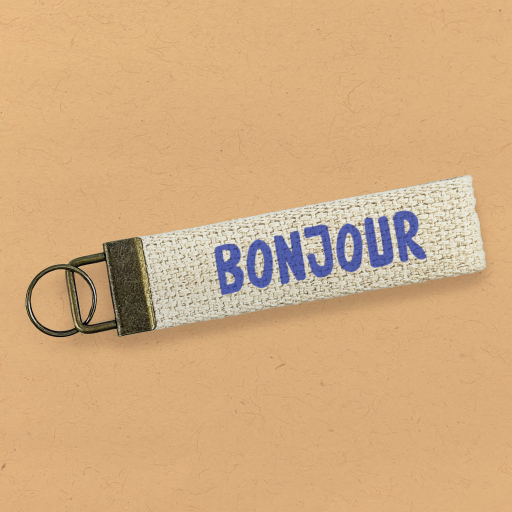 Bonjour - Canvas Key Fob – American Life Brands