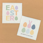 Easter Text, Happy Easter Eggs 2pk - Swedish Dish Cloth