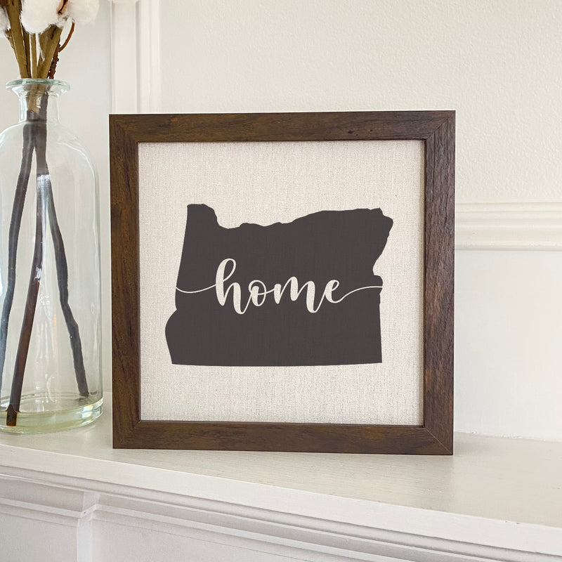 State Art (Home) - Framed Sign
