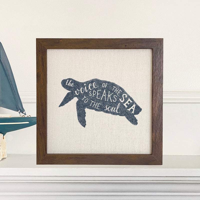 The Voice of the Sea (Turtle) - Framed Sign