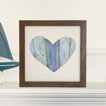 Coastal Wood Heart - Framed Sign