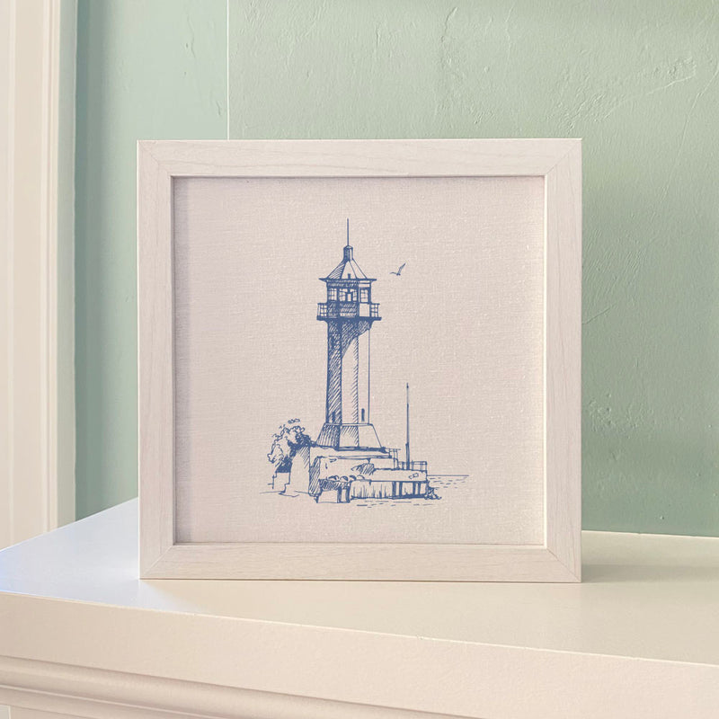 Sketched Lighthouse (Angular) - Framed Sign