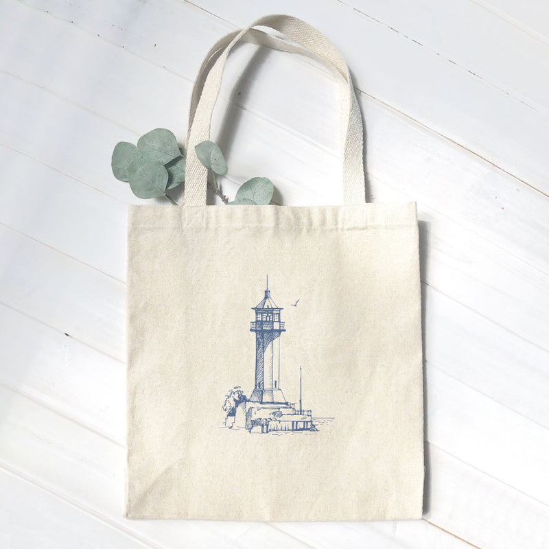 Sketched Lighthouse (Angular) - Canvas Tote Bag