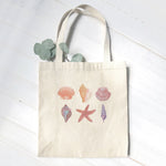Watercolor Shells - Canvas Tote Bag
