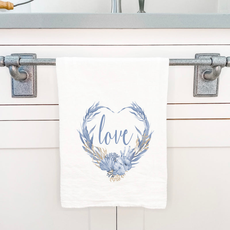 Love Ocean Wreath - Cotton Tea Towel