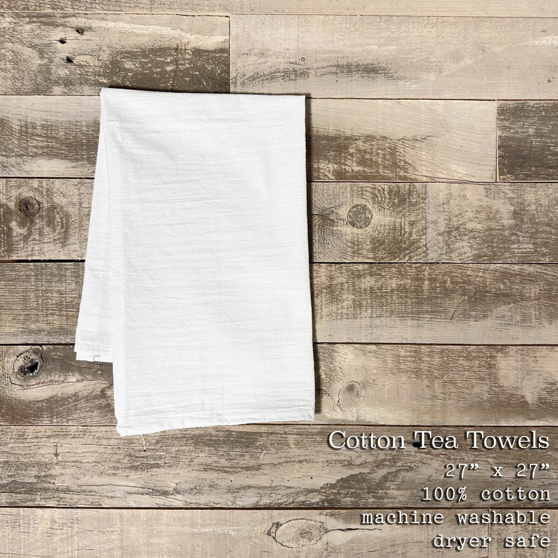 Snowflakes and Seashells - Cotton Tea Towel