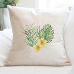 Tropical Heart - Square Canvas Pillow