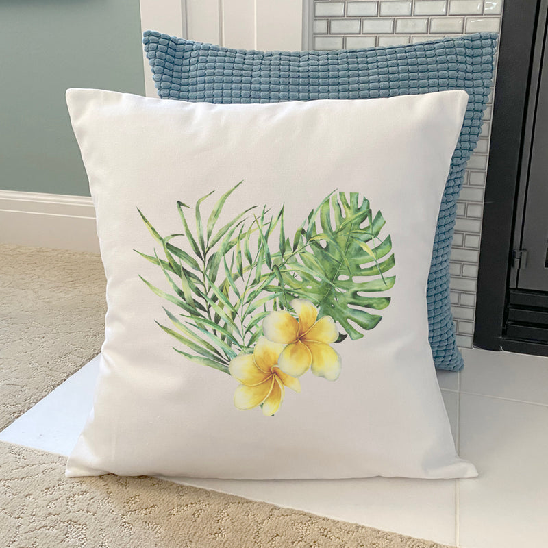 Tropical Heart - Square Canvas Pillow