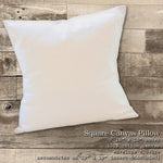 Snowflakes and Seashells - Square Canvas Pillow