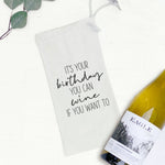 It's Your Birthday - Canvas Wine Bag