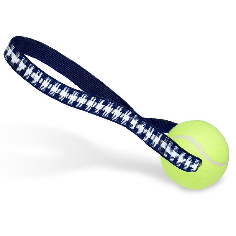 Picnic Plaid (Navy) - Tennis Ball Toss Toy