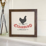 Vintage Icon (Chicken) City/State - Framed Sign