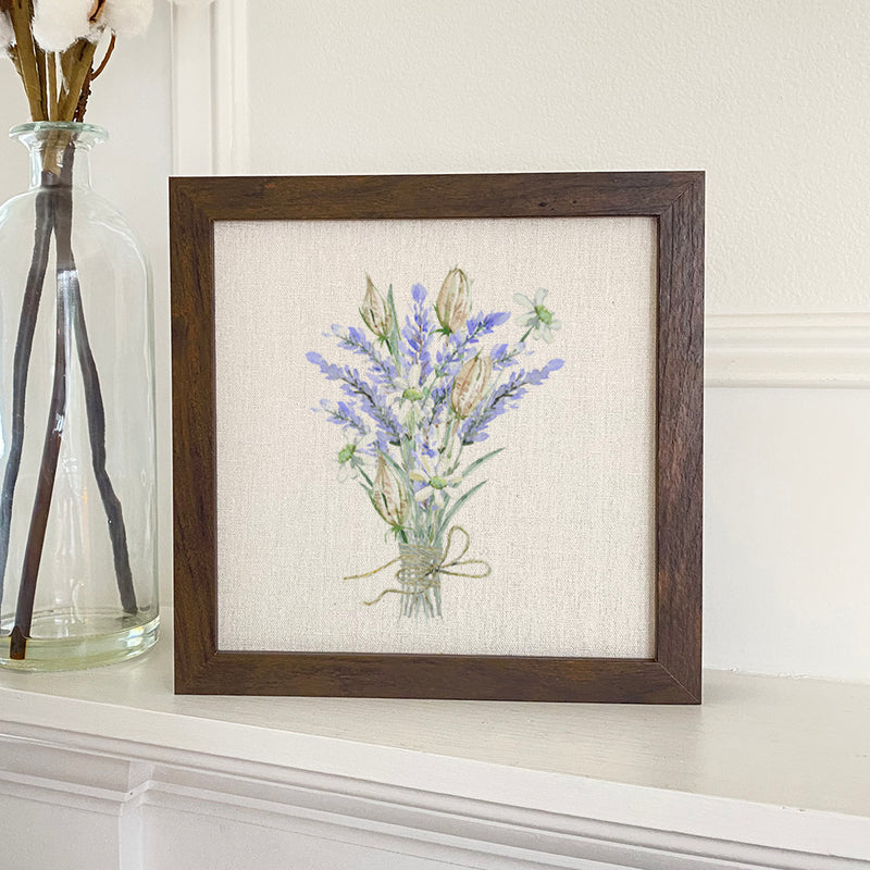 Lavender Bouquet - Framed Sign