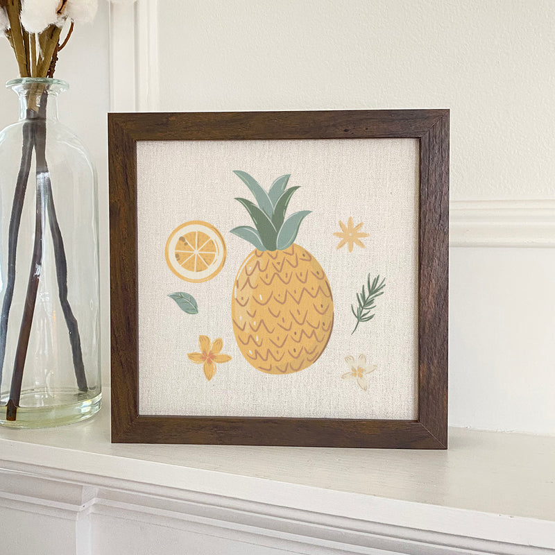 Summer Pineapple - Framed Sign