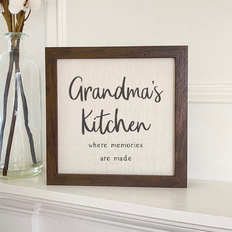 Grandma's Kitchen - Framed Sign