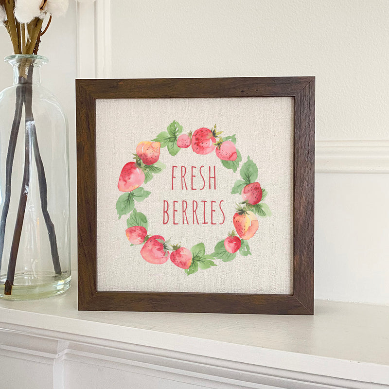 Fresh Berries - Framed Sign