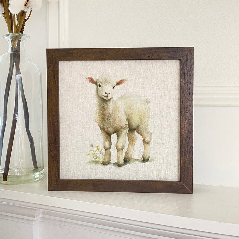 Easter Lamb - Framed Sign