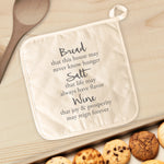 Bread, Salt, Wine - Cotton Pot Holder