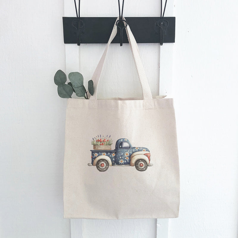 Daisy Farmhouse Truck - Canvas Tote Bag