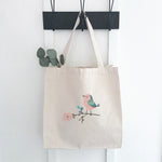 Bird on Cherry Blossom - Canvas Tote Bag