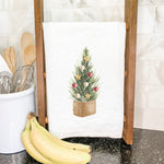 Christmas Tree Basket - Cotton Tea Towel