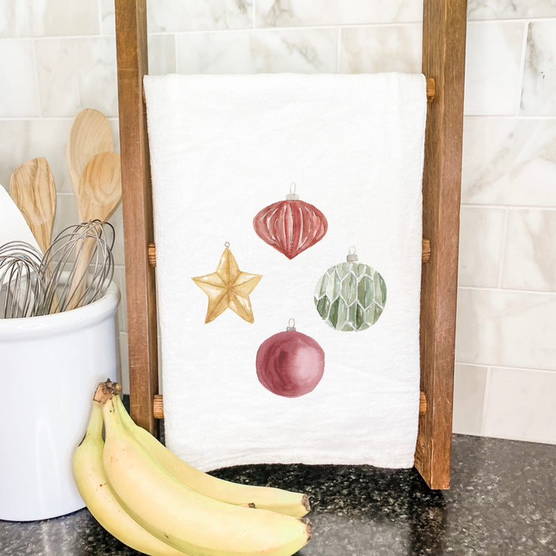 Watercolor Ornaments - Cotton Tea Towel