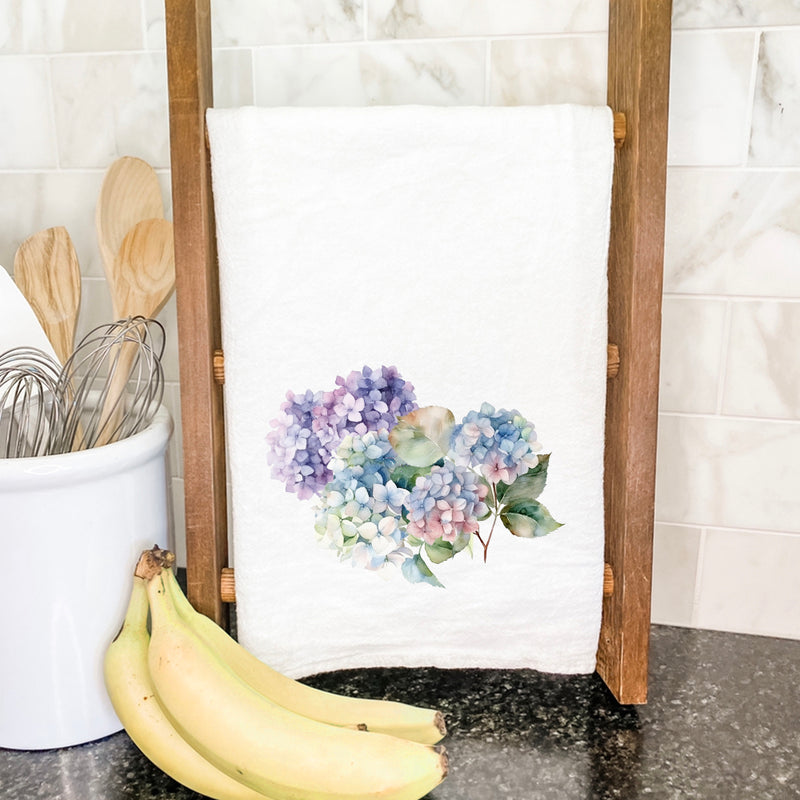 Watercolor Hydrangea Bunch - Cotton Tea Towel