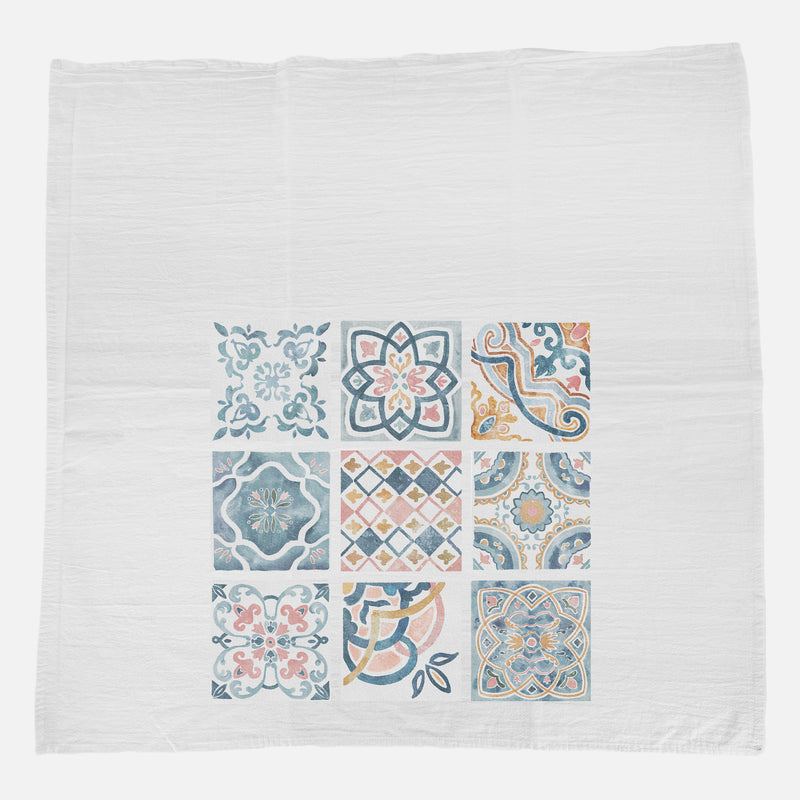 Talavera Tiles Full Pattern - Cotton Tea Towel