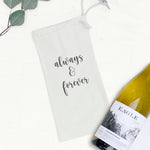 Always & Forever - Canvas Wine Bag