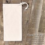 Summer Vibes Coconut Drink - Canvas Wine Bag