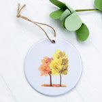 Watercolor Fall Trees (Pair) - Ornament