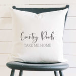 Country Roads Take Me Home - Square Canvas Pillow