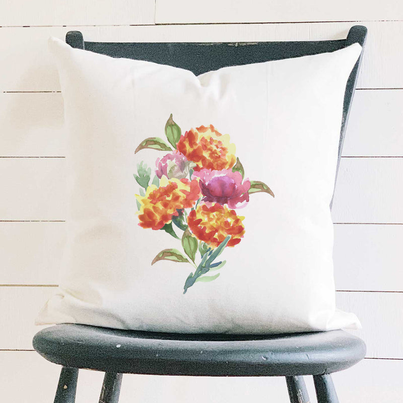 Day of the Dead Marigolds 1 - Square Canvas Pillow