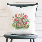 Poppy Boot Fairy House - Square Canvas Pillow