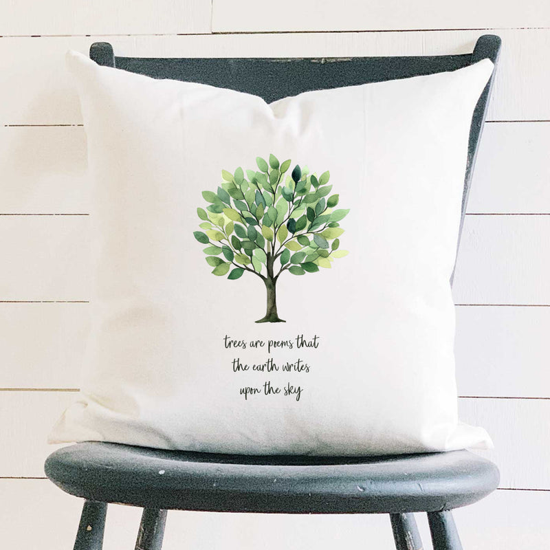 Trees are Poems - Square Canvas Pillow