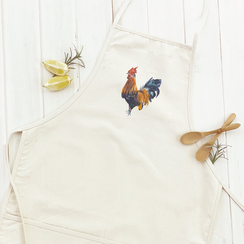 Watercolor Rooster - Women's Apron