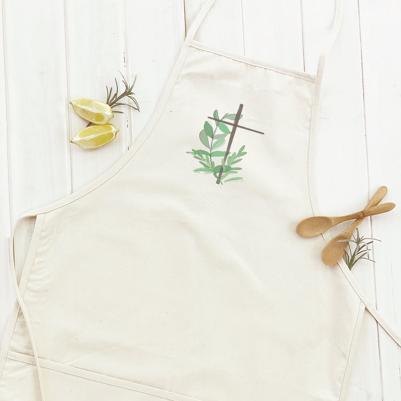 Cross with Leaves - Women's Apron