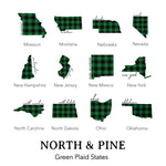 Green Plaid State - Canvas Tote Bag