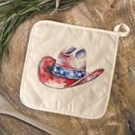Patriotic Cowboy Hat - Cotton Pot Holder