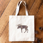 Watercolor Moose - Canvas Tote Bag