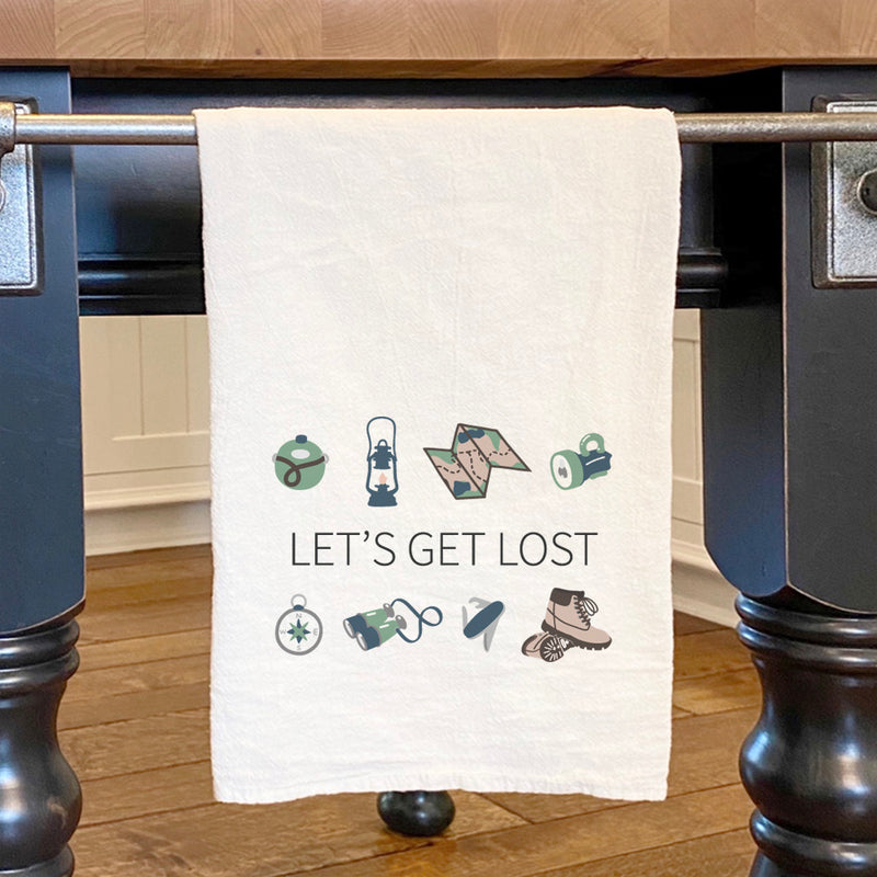 Let's Get Lost - Cotton Tea Towel