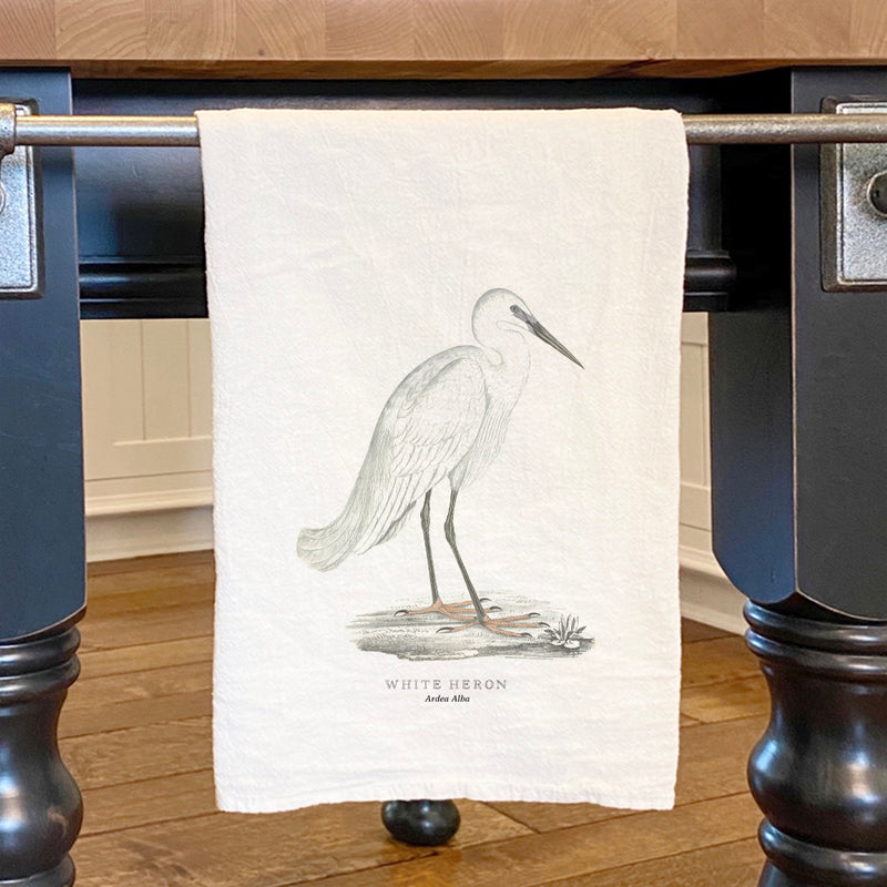 White Heron - Cotton Tea Towel