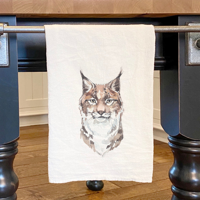 Watercolor Lynx - Cotton Tea Towel