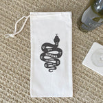 Snake Silhouette Custom - Canvas Wine Bag