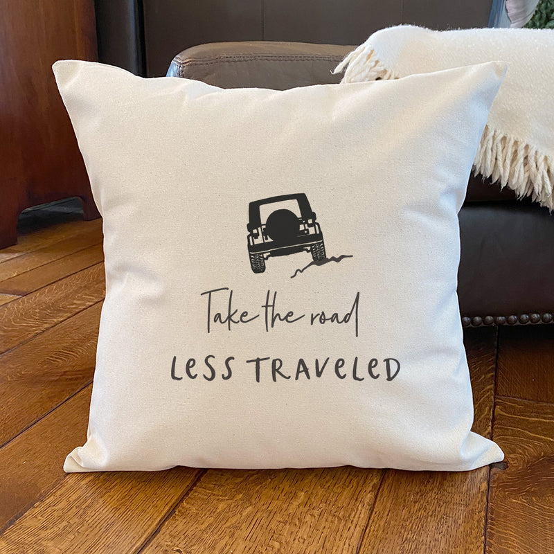 Jeep Road Less Traveled - Square Canvas Pillow