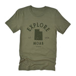 Explore State w/ City, State - Short Sleeve T-Shirt