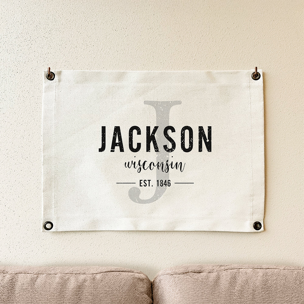 Indigo Tangerine Canvas Wall Hangings