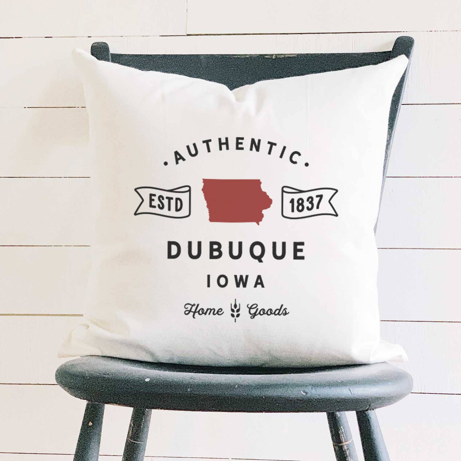 Authentic Home Goods City/State- Custom Square Canvas Pillow