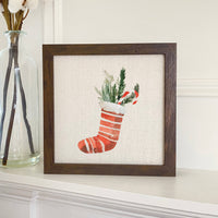 Christmas Stocking - Framed Sign